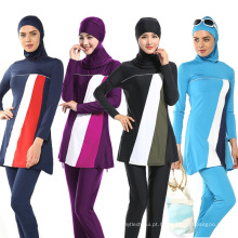 Garantia de qualidade 85% Nylon 15% spandex tecido roupa islâmica maiô atacado mulheres muçulmano swimsuit